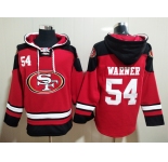 Men's San Francisco 49ers #54 Fred Warner Red Team Color New NFL Hoodie