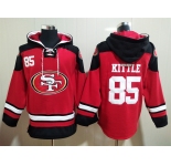 Men's San Francisco 49ers #85 George Kittle Red Team Color New NFL Hoodie