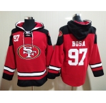 Men's San Francisco 49ers #97 Nick Bosa Red Team Color New NFL Hoodie