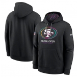 Men's San Francisco 49ers Black 2024 Crucial Catch Club Pullover Hoodie