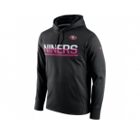 Men's San Francisco 49ers Black Breast Cancer Awareness Circuit Performance Pullover Hoodie