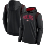 Men's San Francisco 49ers Black Sideline Stack Performance Pullover Hoodie