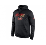 Men's San Francisco 49ers Nike Black Kick Off Staff Performance Pullover Hoodie