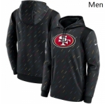 Men's  San Francisco 49ers Nike Charcoal 2021 NFL Crucial Catch Therma Pullover Hoodie