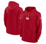 Men's San Francisco 49ers Scarlet Performance Pullover Hoodie