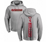 NFL Nike San Francisco 49ers #4 Nick Mullens Ash Backer Pullover Hoodie