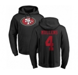 NFL Nike San Francisco 49ers #4 Nick Mullens Black Name & Number Logo Pullover Hoodie