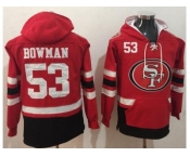 Nike 49ers #53 NaVorro Bowman Red Black Name & Number Pullover NFL Hoodie