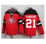 Nike San Francisco 49ers #21 Deion Sanders Red Player Pullover Hoodie