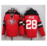 Nike San Francisco 49ers #28 Carlos Hyde Red Player Pullover Hoodie