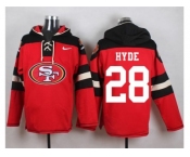 Nike San Francisco 49ers #28 Carlos Hyde Red Player Pullover Hoodie