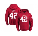 Nike San Francisco 49ers #42 Ronnie Lott Red Name & Number Pullover NFL Hoodie