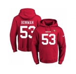 Nike San Francisco 49ers #53 NaVorro Bowman Red Name & Number Pullover NFL Hoodie