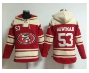 Nike San Francisco 49ers #53 NaVorro Bowman Red Sawyer Hooded Sweatshirt NFL Hoodie