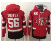 Nike San Francisco 49ers #56 Reuben Foster Red Black Name & Number Pullover NFL Hoodie