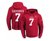 Nike San Francisco 49ers #7 Colin Kaepernick Red Name & Number Pullover NFL Hoodie