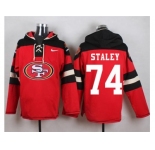 Nike San Francisco 49ers #74 Joe Staley Red Player Pullover Hoodie