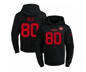 Nike San Francisco 49ers #80 Jerry Rice Black Name & Number Pullover NFL Hoodie