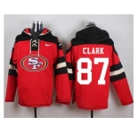 Nike San Francisco 49ers #87 Dwight Clark Red Player Pullover Hoodie