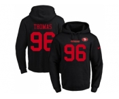 Nike San Francisco 49ers #96 Solomon Thomas Black Name & Number Pullover NFL Hoodie