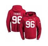 Nike San Francisco 49ers #96 Solomon Thomas Red Name & Number Pullover NFL Hoodie