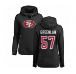 Football Women's San Francisco 49ers #57 Dre Greenlaw Black Name & Number Logo Pullover Hoodie