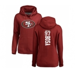 Football Women's San Francisco 49ers #97 Nick Bosa Red Backer Pullover Hoodie