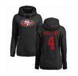 NFL Women's Nike San Francisco 49ers #4 Nick Mullens Black Name & Number Logo Pullover Hoodie