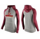 Women Nike San Francisco 49ers Performance Hoodie Grey & Red_1