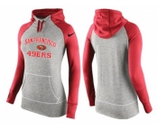 Women Nike San Francisco 49ers Performance Hoodie Grey & Red_2