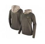 Women Pittsburgh Steelers Nike Olive Salute to Service Performance Pullover Hoodie