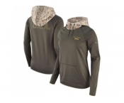 Women Pittsburgh Steelers Nike Olive Salute to Service Performance Pullover Hoodie