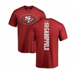 Football San Francisco 49ers #10 Jimmy Garoppolo Red Backer T-Shirt