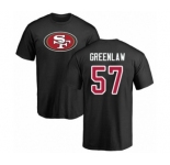 Football San Francisco 49ers #57 Dre Greenlaw Black Name & Number Logo T-Shirt