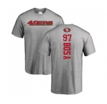 Football San Francisco 49ers #97 Nick Bosa Ash Backer T-Shirt