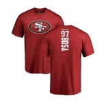 Football San Francisco 49ers #97 Nick Bosa Red Backer T-Shirt