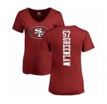 Football Women's San Francisco 49ers #57 Dre Greenlaw Red Backer T-Shirt