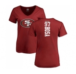Football Women's San Francisco 49ers #97 Nick Bosa Red Backer T-Shirt