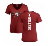 NFL Women's Nike San Francisco 49ers #4 Nick Mullens Red Backer T-Shirt
