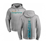 Football Miami Dolphins #14 Ryan Fitzpatrick Ash Backer Pullover Hoodie