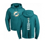 Football Miami Dolphins #3 Josh Rosen Aqua Green Backer Pullover Hoodie