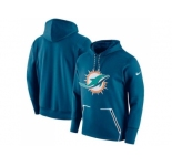Men Miami Dolphins Nike Aqua Champ Drive Vapor Speed Pullover Hoodie