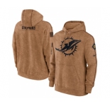 Men's Miami Dolphins 2023 Brown Salute to Service Pullover Hoodie