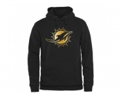 Men's Miami Dolphins Pro Line Black Gold Collection Pullover Hoodie