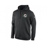 Miami Dolphins Nike Charcoal KO Chain Fleece Pullover Performance Hoodie