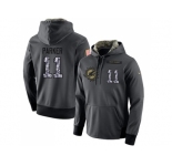 NFL Men's Nike Miami Dolphins #11 DeVante Parker Stitched Black Anthracite Salute to Service Player Performance Hoodie