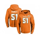 Nike Miami Dolphins #51 Mike Pouncey Orange Name & Number Pullover NFL Hoodie