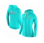 Women Nike Miami Dolphins Full-Zip Performance Hoodie Green