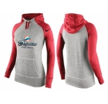 Women Nike Miami Dolphins Performance Hoodie Grey & Red