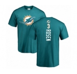 Football Miami Dolphins #3 Josh Rosen Aqua Green Backer T-Shirt